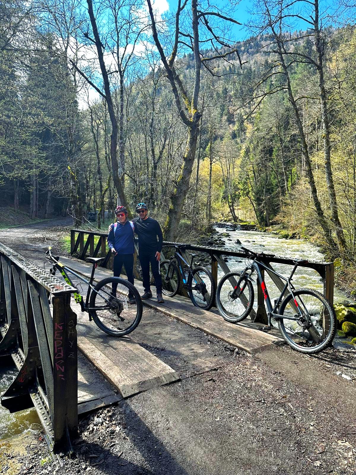 Borjomi canyon riding — Kura River gorge on asphalt and gravel